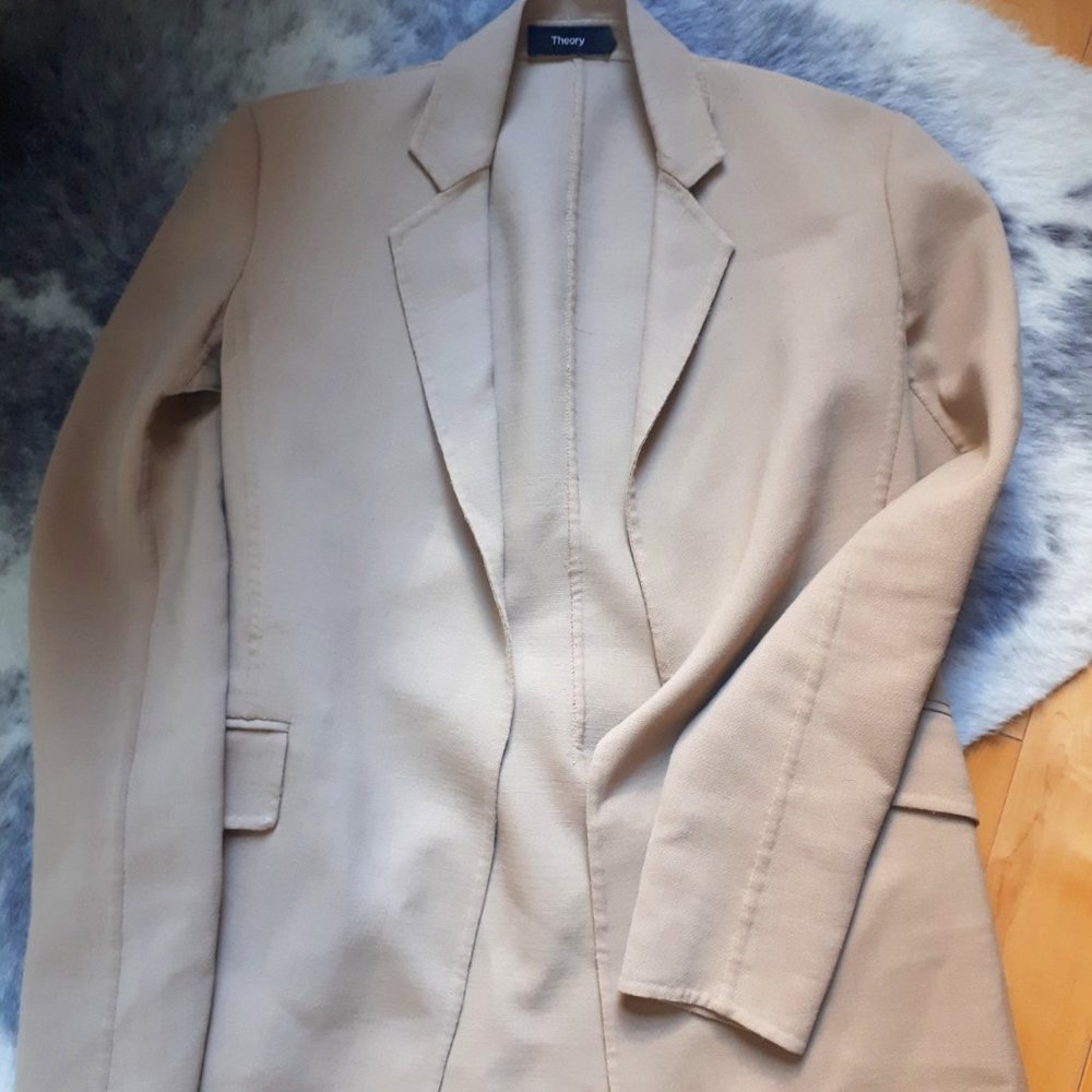 2/20 - THEORY (Sz00)  Tan Wool Blazer